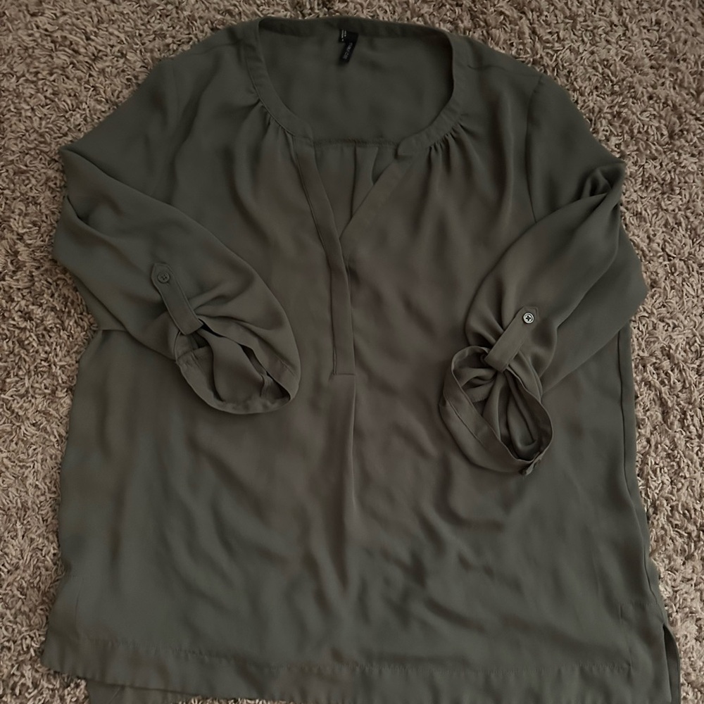 Olive Green Women's Top